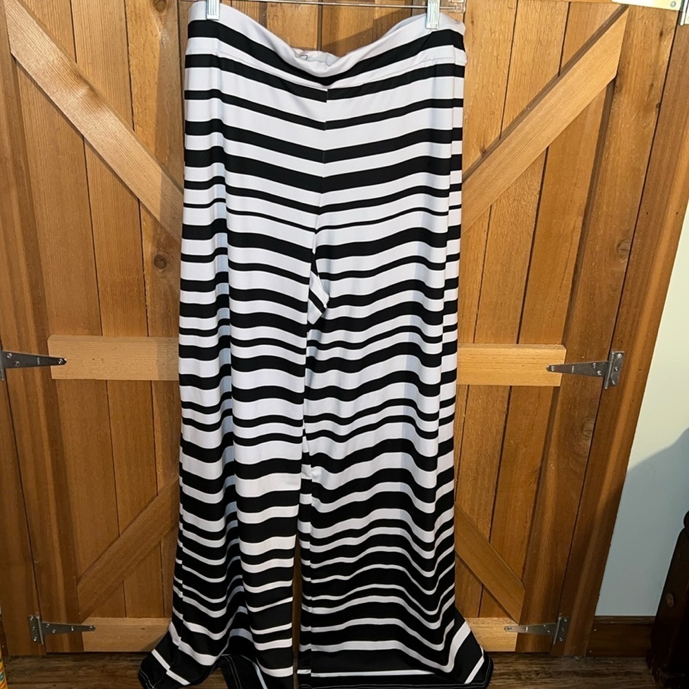 Lilly Willy Doodle Black White Pants 3X Tall
